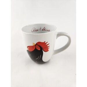 XL Rise and Shine‎ Rooster Mug Cup Coffee Tea designed by Mary Lake-Thompson